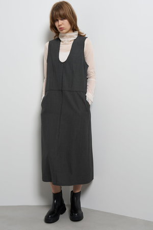 ランバン オン ブルー/LANVIN en Bleuの【予約販売】クリアツイルUネックワンピース(110500/110503)