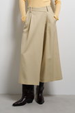 ウールツイルクロップドワイドパンツ