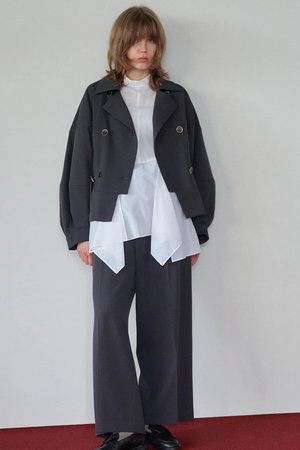ランバン オン ブルー/LANVIN en Bleuの【予約販売】ウールツイルクロップドワイドパンツ(110600/110601)