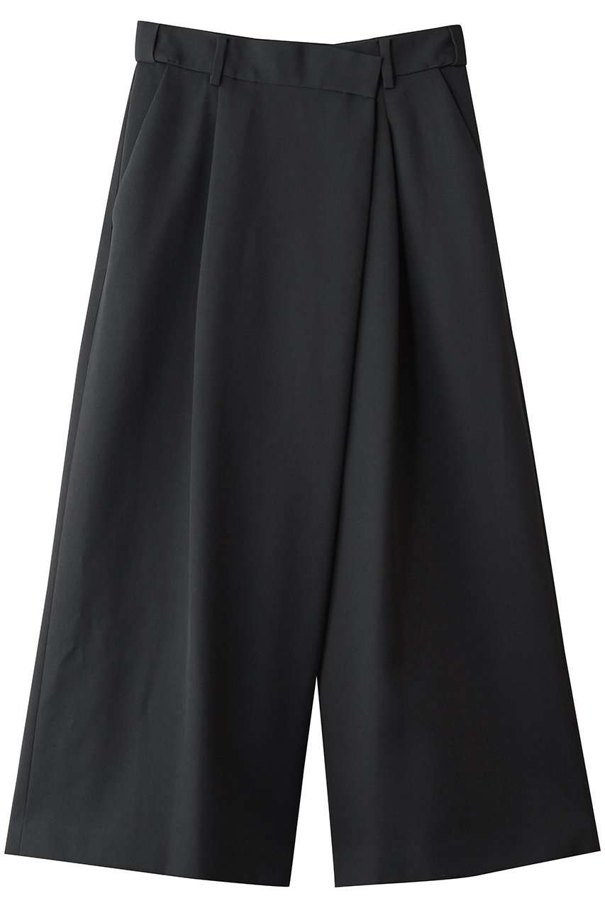 LANVIN en Bleu ウールツイルクロップドワイドパンツ (チャコールグレー, 36) ランバン オン ブルー ELLE SHOP