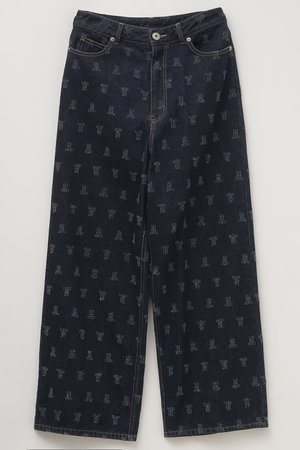 ランバン オン ブルー/LANVIN en Bleuの【予約販売】パンチングデニムストレートパンツ(110600/110601)