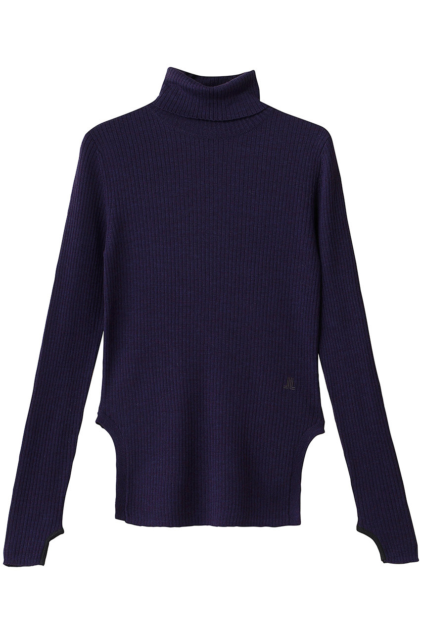 LANVIN en Bleu カラーポイントリブタートル (パープル, 38) ランバン オン ブルー ELLE SHOP