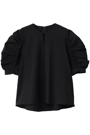ランバン オン ブルー/LANVIN en Bleuのドライポリエステルギャザー袖ブラウス(110400/110403)
