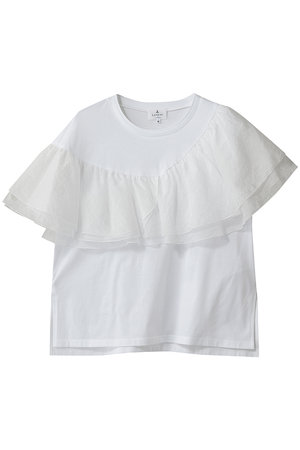 ランバン オン ブルー/LANVIN en Bleuのフリルコンビカットソー(110100/110103)