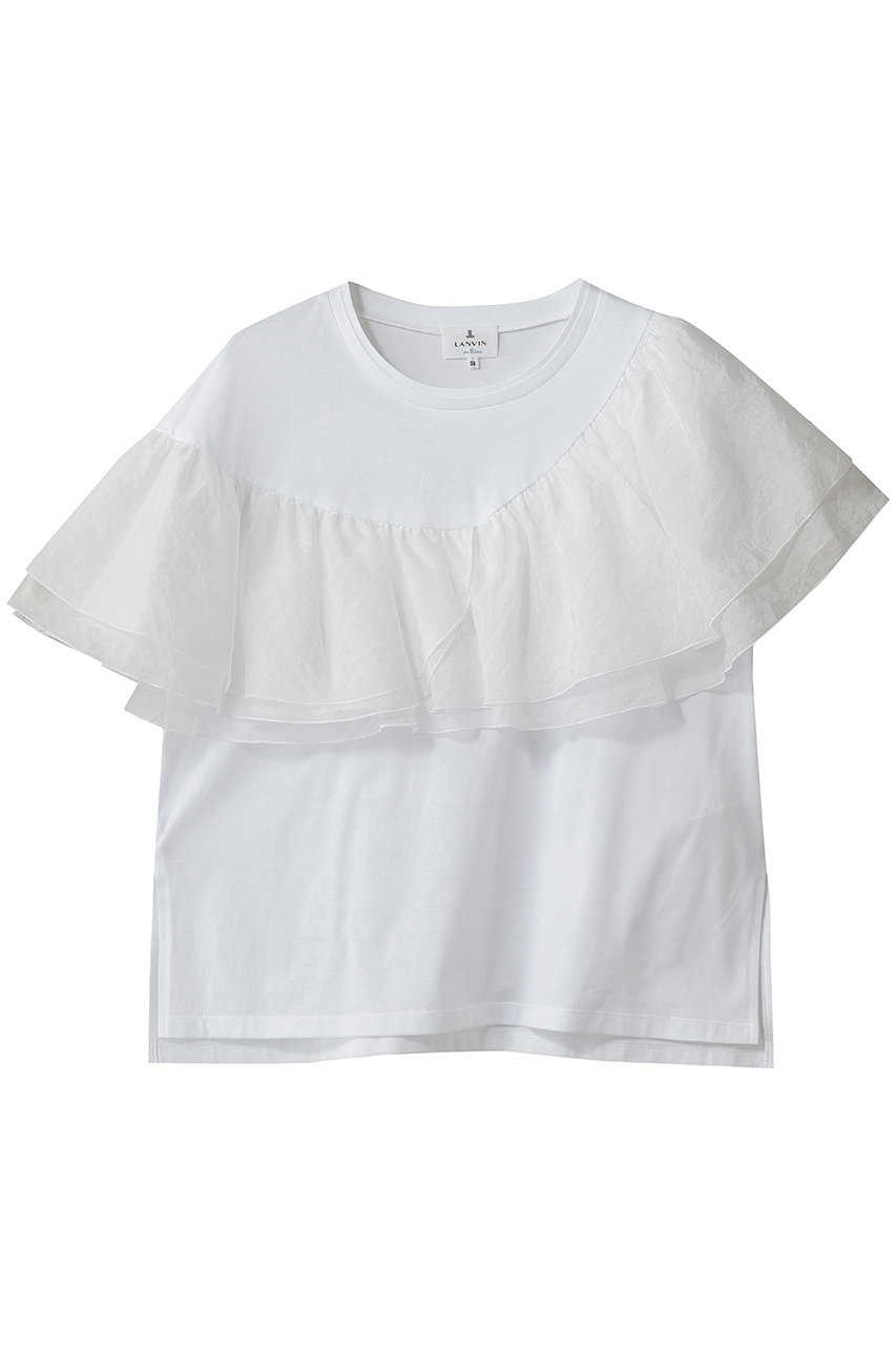 ランバン オン ブルー/LANVIN en Bleuのフリルコンビカットソー(オフ/3676706)