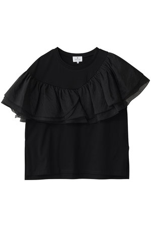 ランバン オン ブルー/LANVIN en Bleuのフリルコンビカットソー(110100/110103)