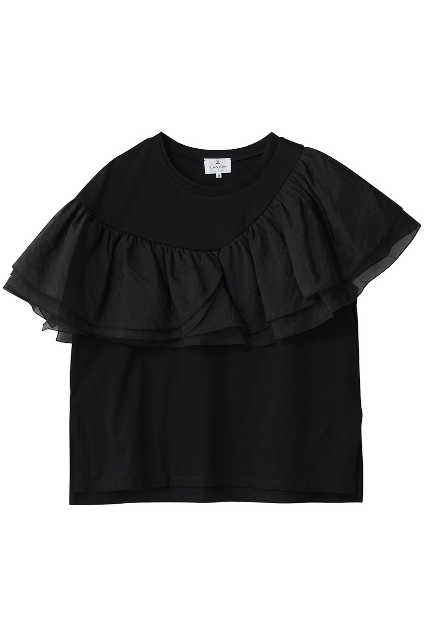 ランバン オン ブルー/LANVIN en Bleuのフリルコンビカットソー(ブラック/3676706)