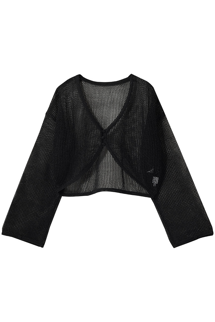 ランバン オン ブルー/LANVIN en Bleuのメッシュニットボレロ(ブラック/3676804)