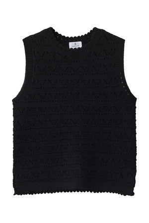 ランバン オン ブルー/LANVIN en Bleuのレースノースリーブニット(110300/110301)
