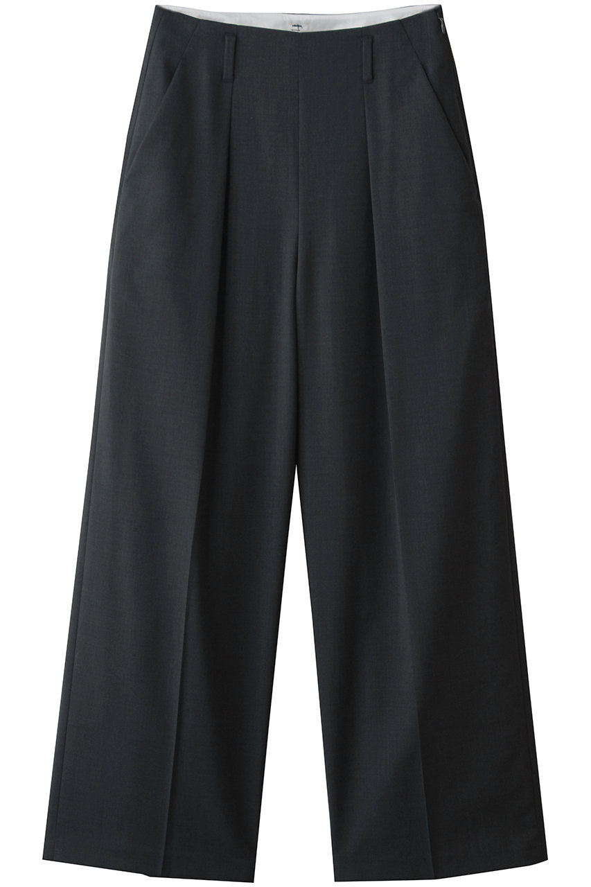 ランバン オン ブルー/LANVIN en Bleuのウールトロセミワイドパンツ(チャコールグレー/3686404)