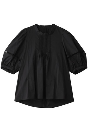 ランバン オン ブルー/LANVIN en Bleuのロゴテープスタンドカラーブラウス(110400/110402)
