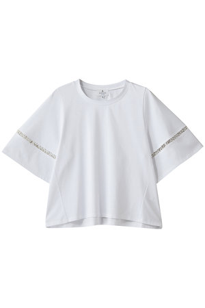 ランバン オン ブルー/LANVIN en Bleuのロゴレーステープカットソー(110100/110102)