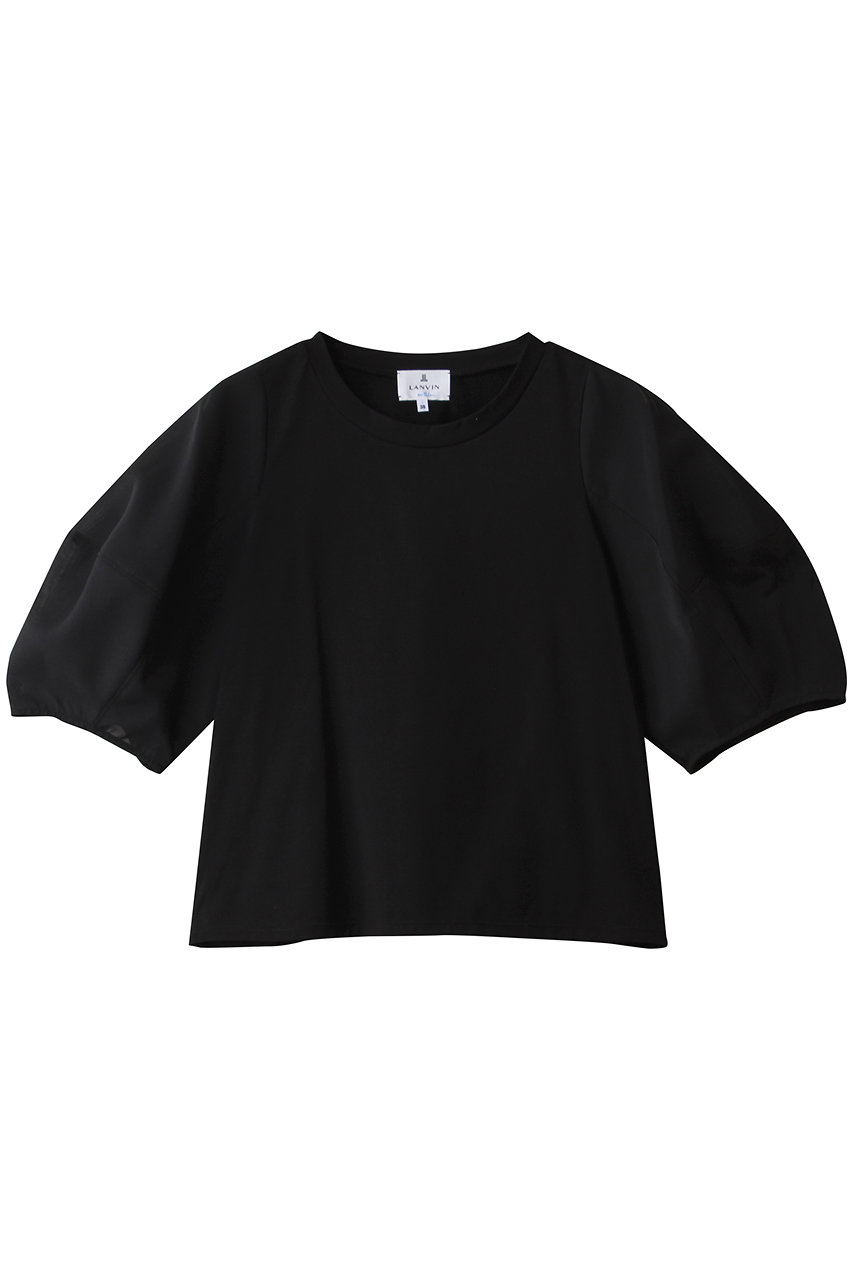 ランバン オン ブルー/LANVIN en Bleuのクロップドコンビカットソー(ブラック/3686710)