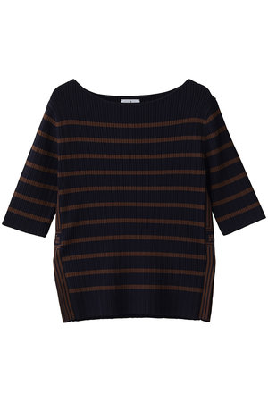 ランバン オン ブルー/LANVIN en Bleuのボーダーリブニット(110300/110301)