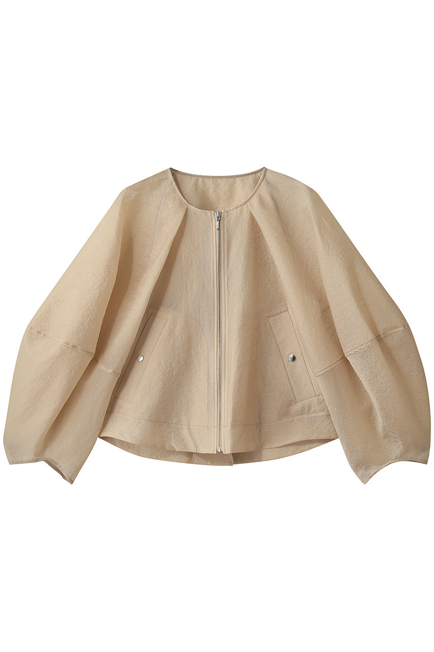 ランバン オン ブルー/LANVIN en Bleuのシアージップアップブルゾン(ベージュ/3686211)