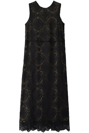 ランバン オン ブルー/LANVIN en Bleuのラインフラワーレースワンピース