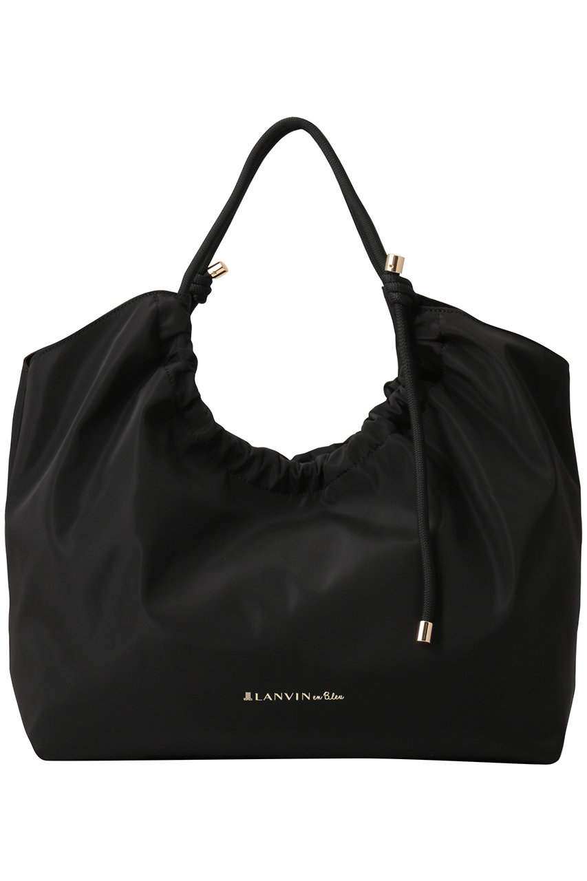 ランバン オン ブルー/LANVIN en Bleuのコードハンドルギャザーバッグ(ブラック/3696018)
