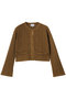 コードレースニットジャケット ランバン オン ブルー/LANVIN en Bleu キャメル