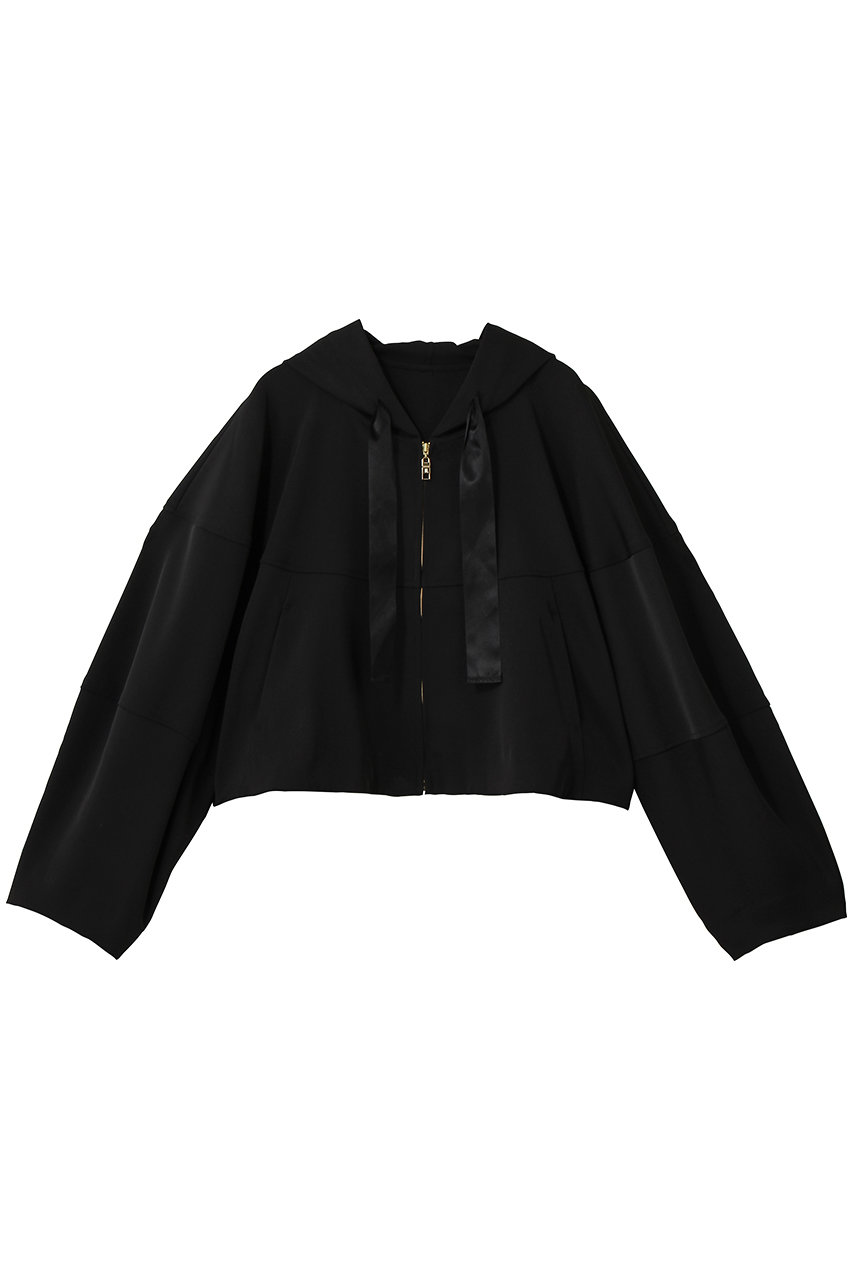ランバン オン ブルー/LANVIN en Bleuのポリエステルツイルフーディー(ブラック/3696213)
