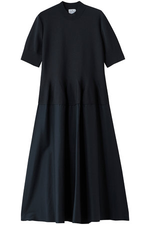 ランバン オン ブルー/LANVIN en Bleuのニットコンビフレアワンピース(110500/110503)