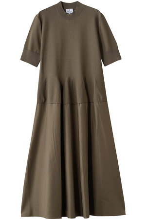 ランバン オン ブルー/LANVIN en Bleuのニットコンビフレアワンピース(110500/110503)