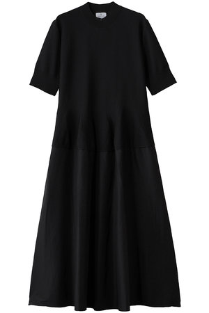 ランバン オン ブルー/LANVIN en Bleuのニットコンビフレアワンピース(110500/110503)