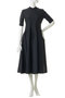 ニットコンビフレアワンピース ランバン オン ブルー/LANVIN en Bleu