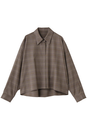 ランバン オン ブルー/LANVIN en Bleuのウールトロピカルドルマンフォルムシャツ(110400/110403)