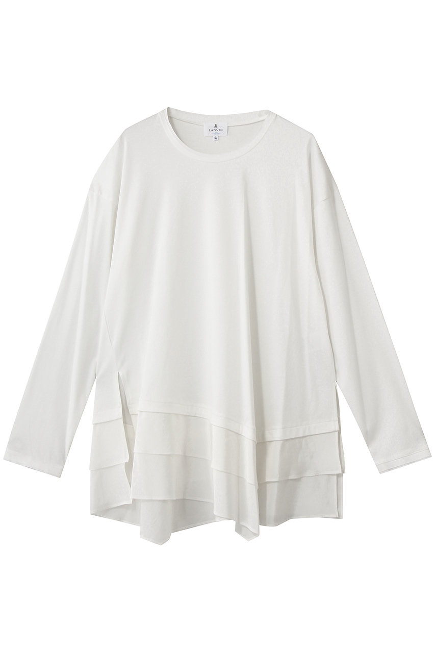ランバン オン ブルー/LANVIN en Bleuのレイヤードヘムコンビカットソー(オフ/3696718)