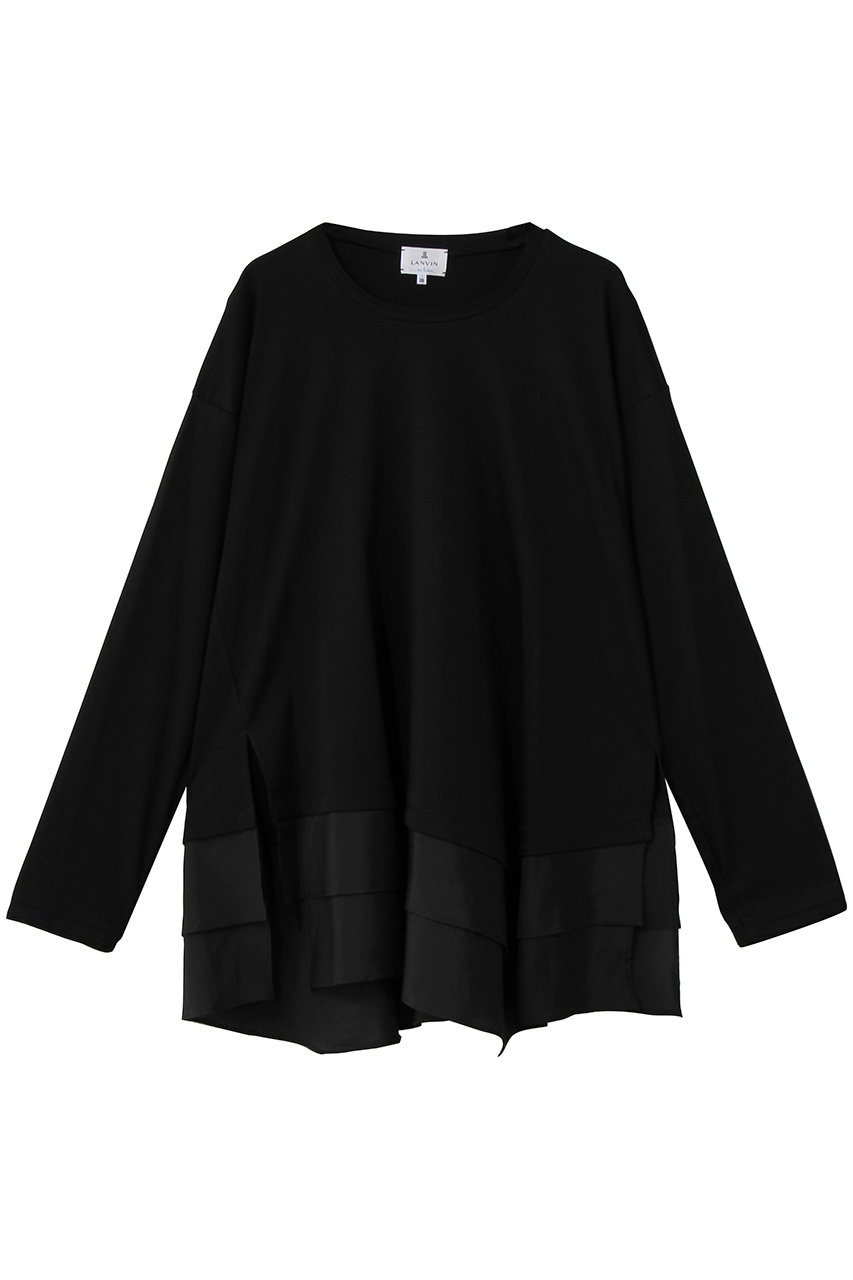 ランバン オン ブルー/LANVIN en Bleuのレイヤードヘムコンビカットソー(ブラック/3696718)