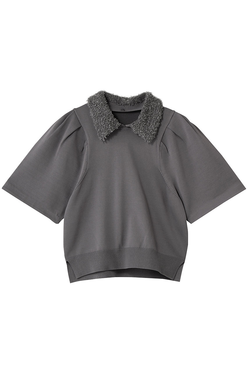 ランバン オン ブルー/LANVIN en Bleuのフラッグヤーンカラー2ｗａｙニット(グレー/3696807)