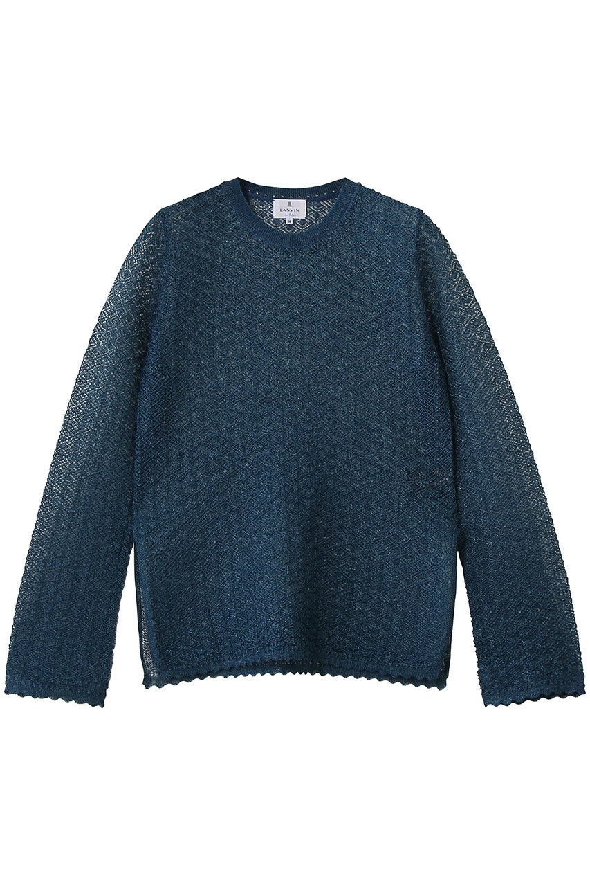 ランバン オン ブルー/LANVIN en Bleuのラメレースニット(グリーン/3696811)