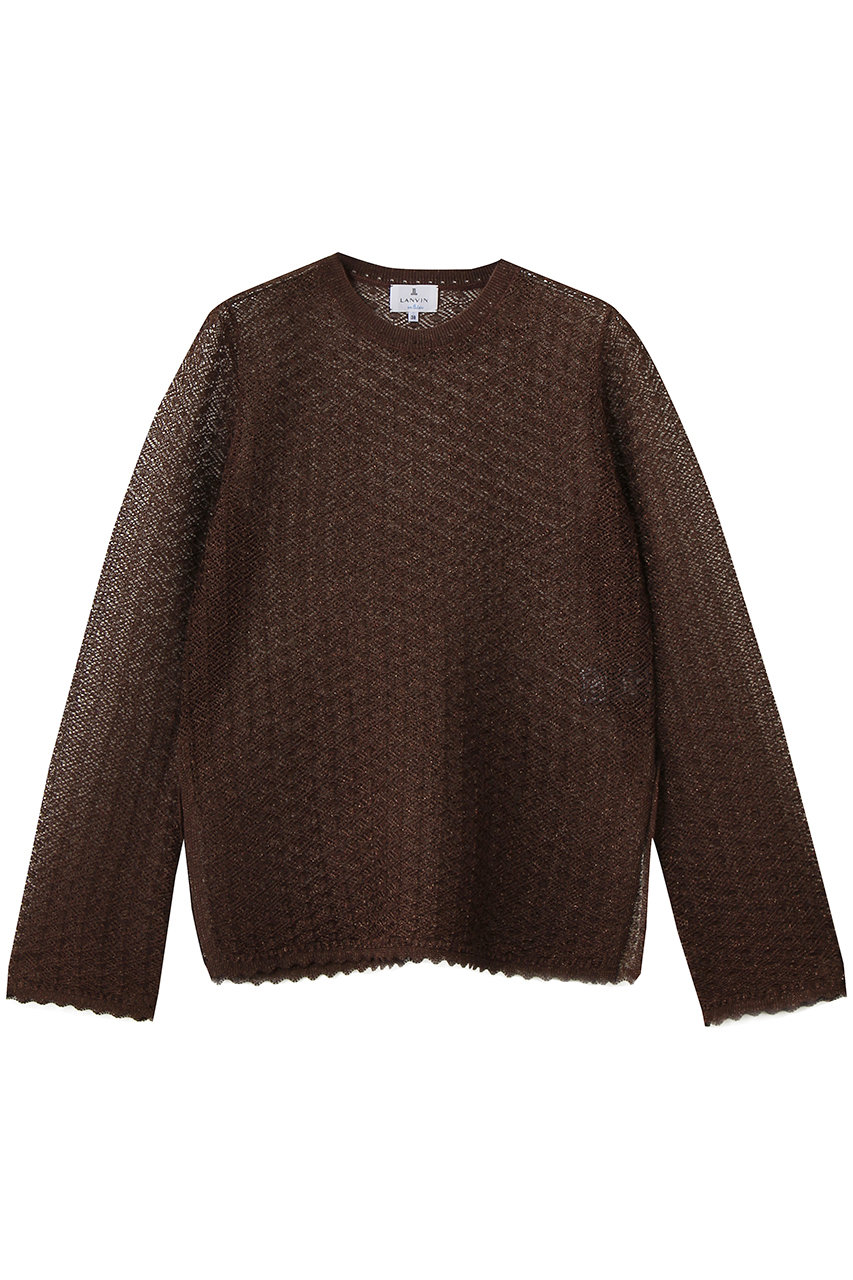 ランバン オン ブルー/LANVIN en Bleuのラメレースニット(ブラウン/3696811)
