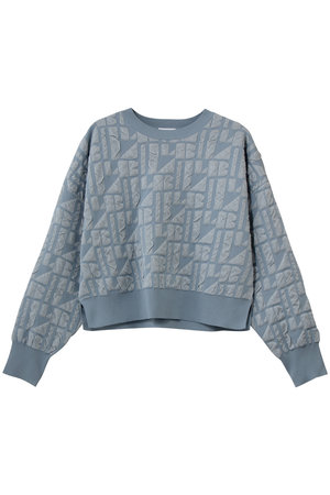 ランバン オン ブルー/LANVIN en Bleuのロゴジャガードニット(110300/110301)
