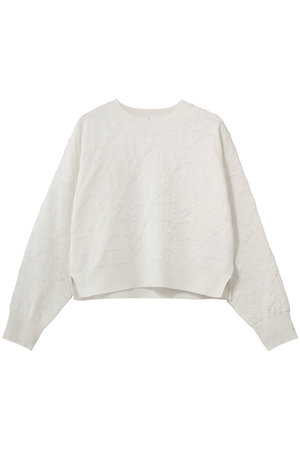 ランバン オン ブルー/LANVIN en Bleuのロゴジャガードニット(110300/110301)