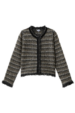 ランバン オン ブルー/LANVIN en Bleuのニットツイードジャケット(110300/110303)