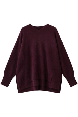 ランバン オン ブルー/LANVIN en BleuのＶネックラクーンニット(110300/110301)