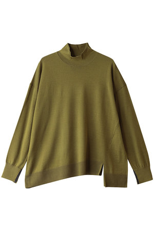 ランバン オン ブルー/LANVIN en Bleuのアシンメヘムハイネックニット(110300/110301)