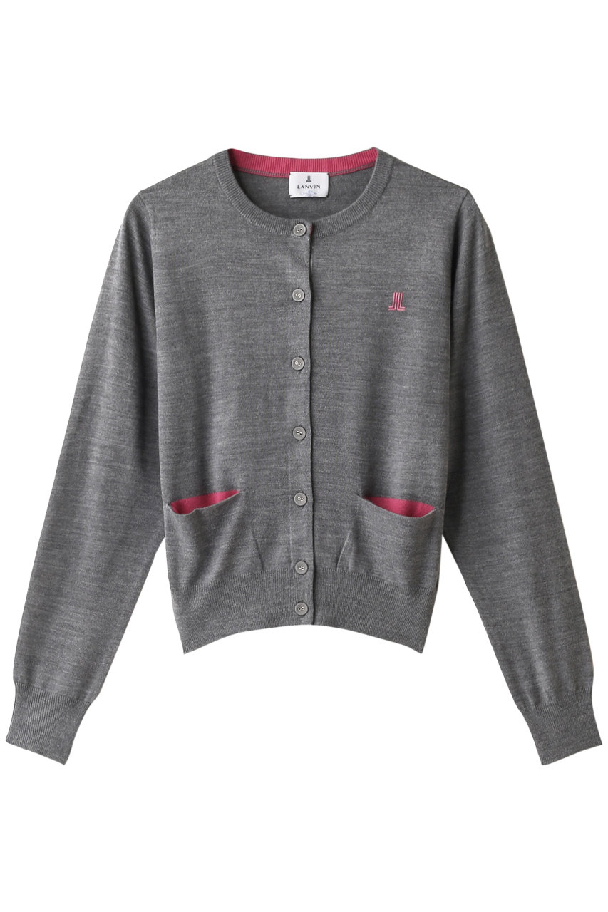 LANVIN en Bleu ランバン オン ブルー 【WEB限定】アイコン刺しゅうカーディガン チャコール