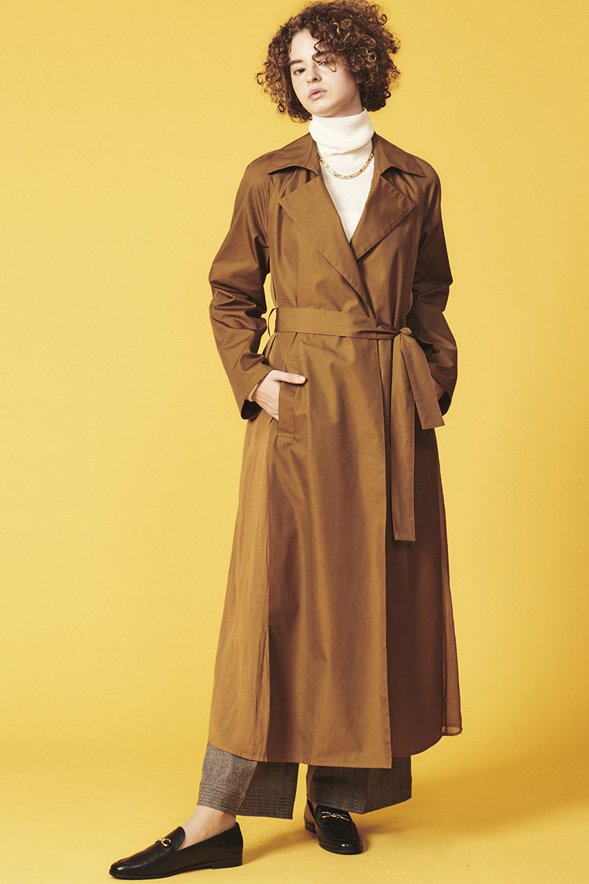 Lanvin En Bleu ランバン オン ブルー バックギャザートレンチコート キャメル の通販 Elleshop エル ショップ