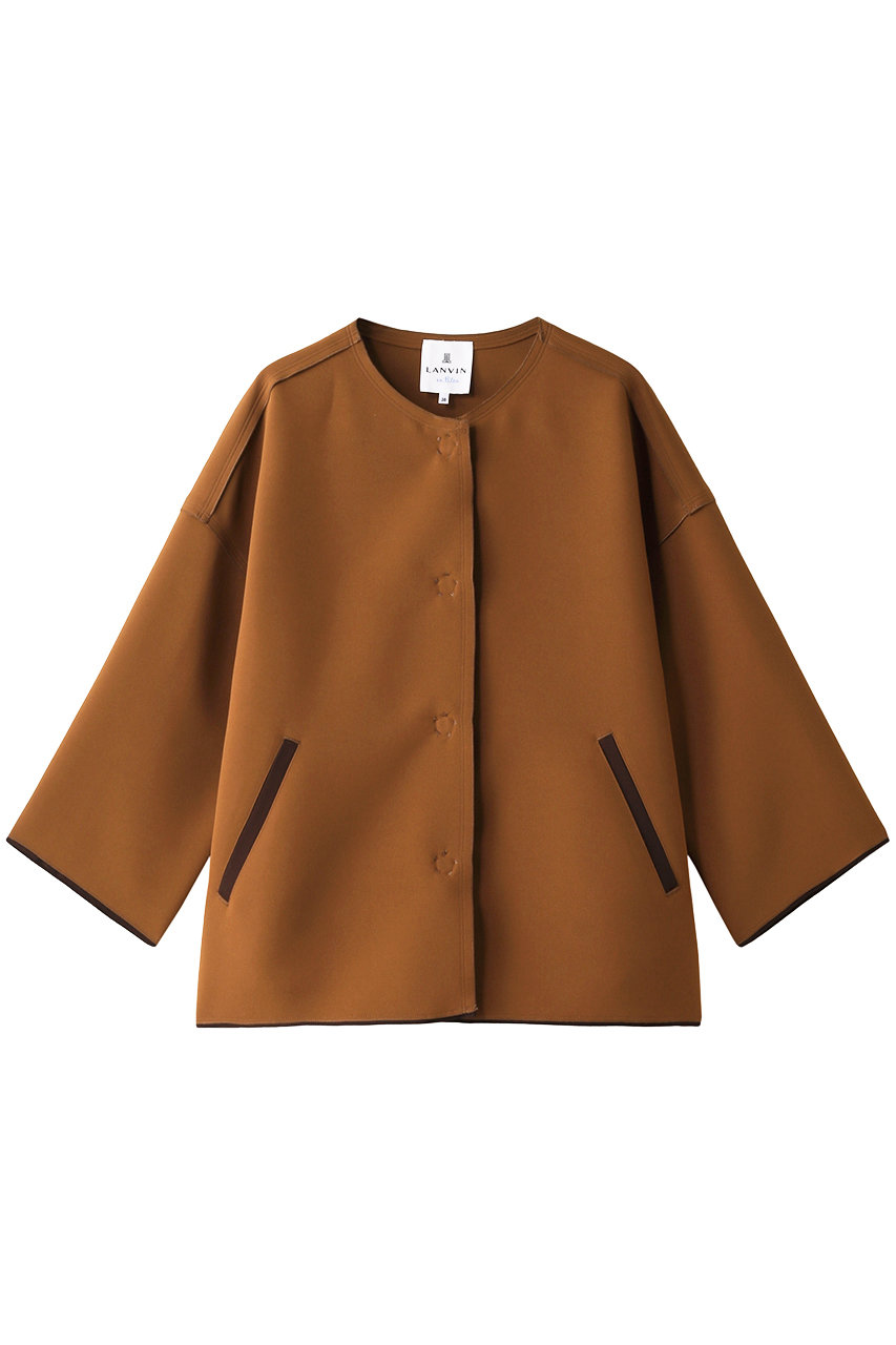 LANVIN en Bleu ランバン オン ブルー グログラントリミングジャケット キャメル