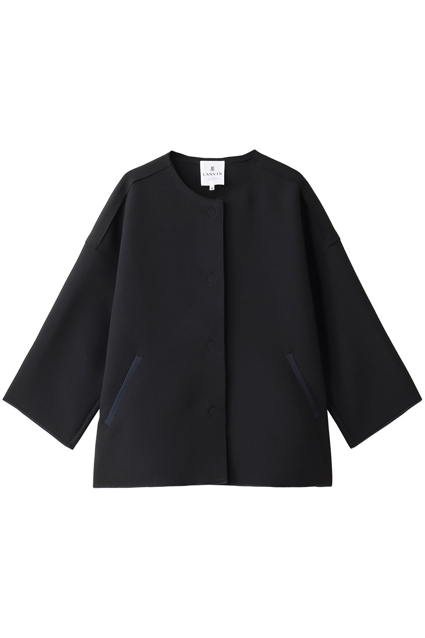 LANVIN en Bleu ランバン オン ブルー グログラントリミングジャケット ブラック