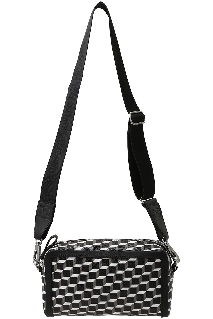 ピエール アルディ/PIERRE HARDYのCUBE BOX カメラバッグ(ブラック/ホワイト×ブラック/VV08_N)