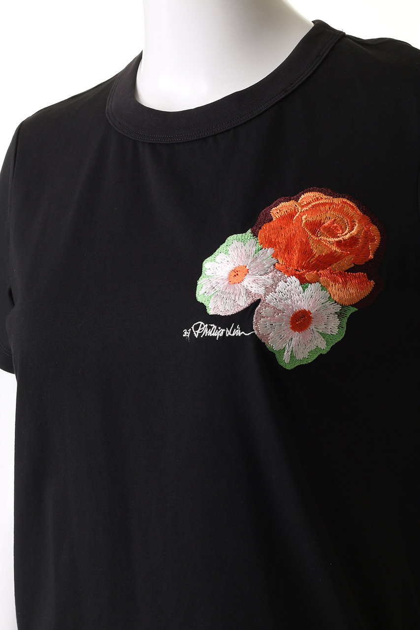 美品 3.1 Phillip Lim スリーワンフィリップリム 花 フラワー刺繍 ボタニカル カットソー スウェット プルオーバー XS グレー ブルー レディース 古着 中古 3.1 Phillip Lim - 美品 3.1 Phillip Lim スリーワンフィリップ