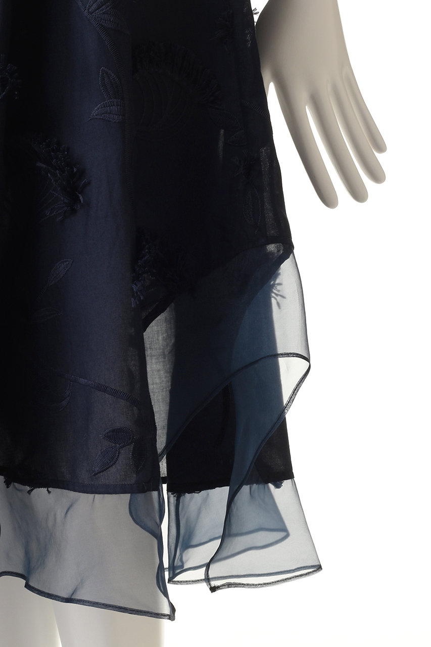 【3.1 Phillip Lim】ロゼット付きガーゼコンボタンクドレス 3.1 Phillip Lim - ロゼット・ダブルレイヤー・タンク・コンボ