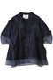 オーガンジー コンビネーション ショートスリーブ フラウンス トップス 3.1 フィリップ リム/3.1 Phillip Lim ミッドナイト