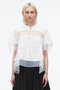 オーガンジー コンビネーション ショートスリーブ フラウンス トップス 3.1 フィリップ リム/3.1 Phillip Lim
