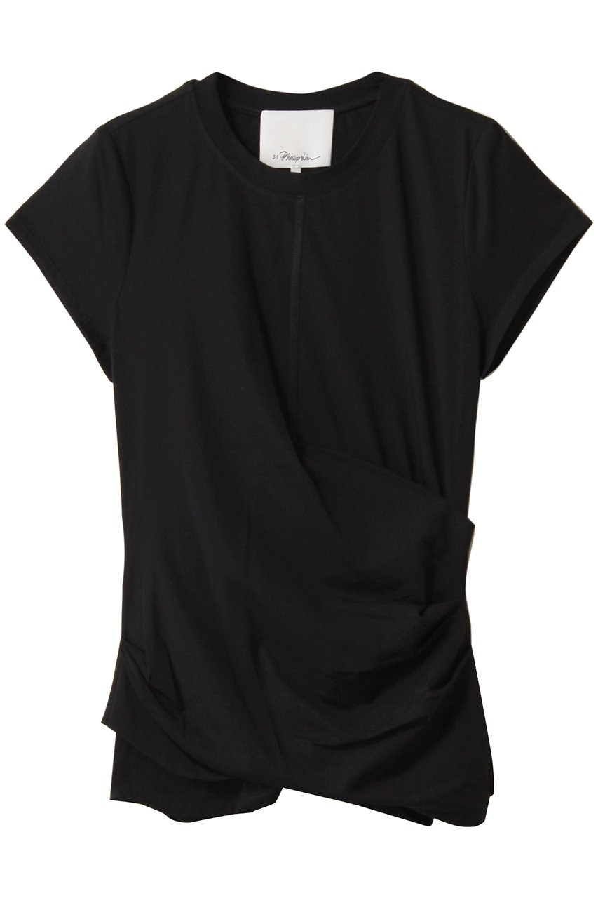 3.1 Phillip Lim DRAPED ショートスリーブTシャツ (ブラック, S) 3.1 フィリップ リム ELLE SHOP 3.1 Phillip Lim DRAPED ショートスリーブTシャツ (ブラック, S) 3.1 フィリップ リム ELLE SHOP