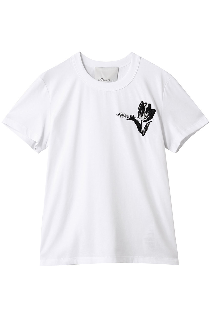 3.1 Phillip Lim TULIP エンブロイダリー クロップド ショートスリーブTシャツ (ホワイト, M) 3.1 フィリップ リム ELLE SHOP 3.1 Phillip Lim TULIP エンブロイダリー クロップド ショートスリーブTシャツ (ホワイト, M) 3.1 フィリップ リム ELLE SHOP