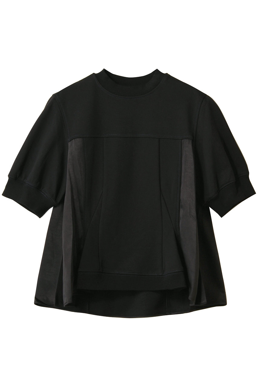 3.1 Phillip Lim SATIN コンビ パフスリーブ フラウンス トップス (ミッドナイト, S) 3.1 フィリップ リム ELLE SHOP 3.1 Phillip Lim SATIN コンビ パフスリーブ フラウンス トップス (ミッドナイト, S) 3.1 フィリップ リム ELLE SHOP